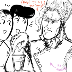 karkats-longsleeves:    Keicho goes to Tonio’s with the lads