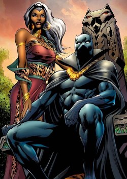 bpkingofthedead:  T’challa & Ororo (Black Panther 36 cover