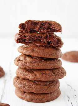 fullcravings:  Double Chocolate Cookies