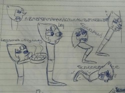 ask-gem-emerald:  ((This is what I do during class CX Good job,