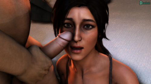 Lara has something on her face.Note: Did this just because I wanted to show off Lara’s face. She is way too fucking adorable for her own good, lol. Felt that Duke Nukem fit better with the Classic Lara scenes than the initial Male model I used…