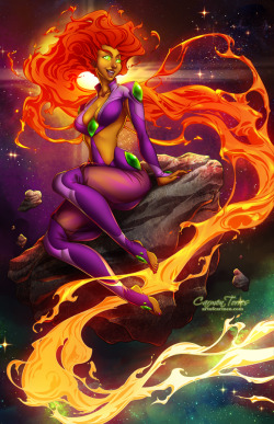 artofcarmen:  My Starfire print for Emerald City Comic Con. I