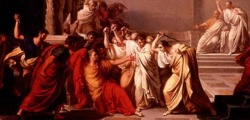 The assassination of Julius Caesar, on the Ides of March (March