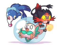tootsoup:ALOLA STARTERSI’m super happy with these starters!!