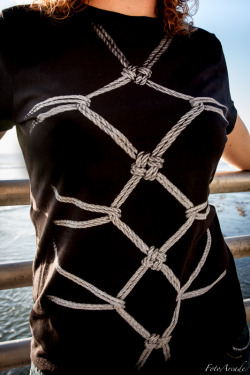 fotoarcade:  I created this shirt of a rope body harness (hishi