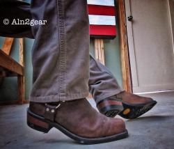 aln2gear:  Frye Harness Boots this Casual Friday. I seldom wear