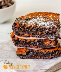 alloftheveganfood:  Vegan Pumpkin Brownie Round Up Fudgy Pumpkin