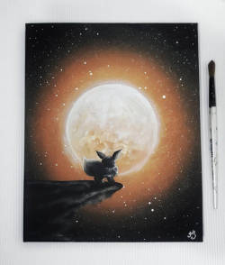 retrogamingblog:  Eeveelution Paintings made by ApolloniaGallery