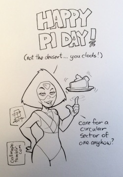 ferdisanerd:  HAPPY PI DAY from Peridot!  Posting this at exactly
