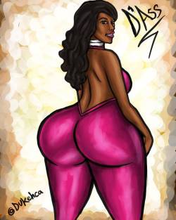 pin Up drawing of the one and only @darealcherokeedass #comicpage