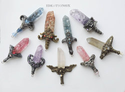 frozencrafts:  Crystal Sword Charms by Ideationox 