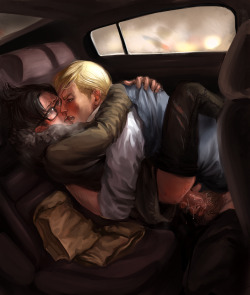 aivelin:  Illustration of ‘Road Rage’ fanfiction by kylvit