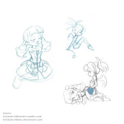 Etna Archer Disgaea Sketches and previews. A little girl on girl
