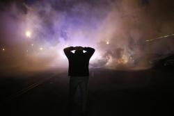 wolfspirals:  Images out of Ferguson, Missouri at 10 PM on November