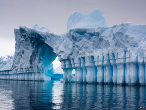 Frozen fortress (iceberg in Pleneau Bay, Antarctica)