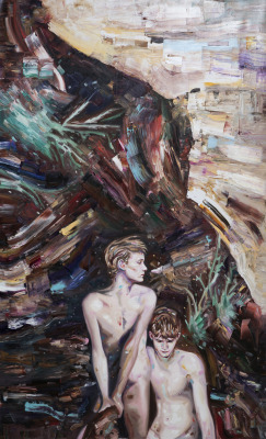 boysnmenart:  Nothing like you and I, oil on canvas, 161x98 cm,