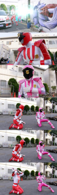 A Female Red Ranger and A Male Pink Ranger on the same team?