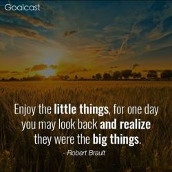 goalcast:  Enjoy the little things  #inspirationalquote #inspirationalwords