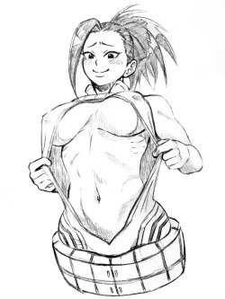 tack888rakugaki:  八百万 百 Yaoyorozu Momo 