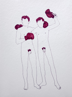 franciscohurtz:  boxerstinta sobre papel / ink on paper2015