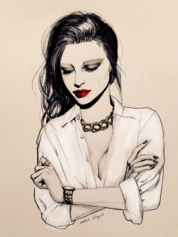 asylum-art:  _NUDITY_ Fashion Beauty illustrations by Marie Chapuis