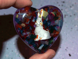 thevintageloser:  ✿ Bunny Love Colorful Heart Brooch or Hair