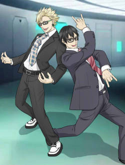 acatfeet:  Glasses and suits!!! (•̀O•́)ง      (Pose