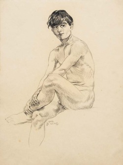 man-and-art:    Jan Sluijters (Dutch, 1881-1957), Zittende jongeman