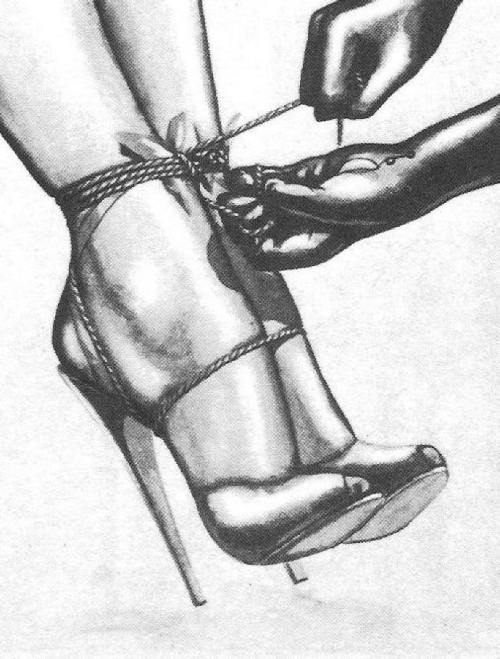 Vintage bondage drawing