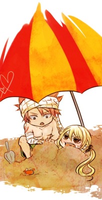 sherinasherine:  Nalu in the beach ε-(´∀｀; ) http://t.co/3nBs2uWMs5