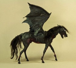 quequinoxart:  “Asakku” the demon horse/ thestral,