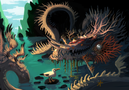 sparrowlucero:  sea serpent concept art from a while back