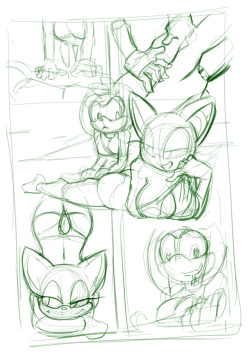 Page 3 WIP for a comic I am doing.  Rough layout is done for