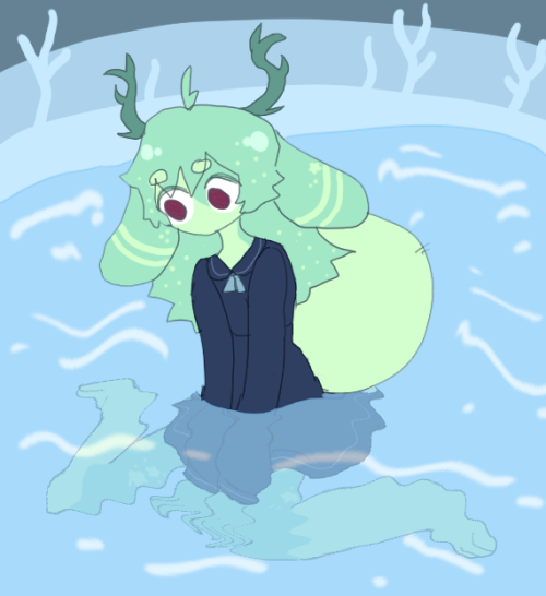 jellhound: sitting in water…wet.  
