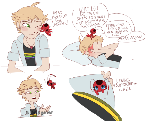 thechatsmeow:  I can’t draw Adrien or Tikki consistently to