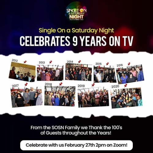 <p>Rejoining the old crew for the 9 year Anniversary. Join us on Zoom and facebook Live under Single on a Saturday Night. #SOSN #SingleonaSaturdayNight</p>

<p><a href="https://us02web.zoom.us/j/89647543320?pwd=bXFZZk1wWTdDUkxlc0gyd1N4QUxkZz09" target="_blank">https://us02web.zoom.us/j/89647543320?pwd=bXFZZk1wWTdDUkxlc0gyd1N4QUxkZz09</a></p>

<p>Meeting ID: 896 4754 3320</p>

<p>Passcode: 314195<br/>
<a href="https://www.instagram.com/p/CLzppoBrWjq/?igshid=1nuiv16lslhpa" target="_blank">https://www.instagram.com/p/CLzppoBrWjq/?igshid=1nuiv16lslhpa</a></p>