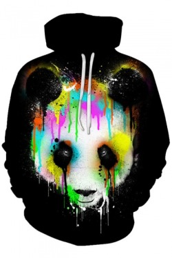 linmymind: Digital Unisex Hoodies  Splash-Ink Panda  //  Cartoon