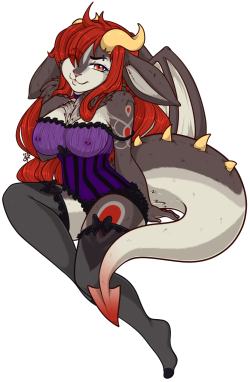 A commission for FeyPhoenix of their bundrake babe, Elly