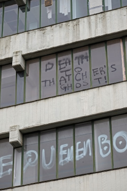 scavengedluxury:  Death to Thatcher’s Ghost. Leicester, May