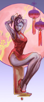 pansen1802: Happy Chinese new year! Widowmaker is sooooooo beautiful