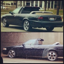 Yeah, he cut the roof on a Crown Vic. Added a brake light bar