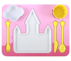 pupprincess:  Princess Castle  Dinner Set