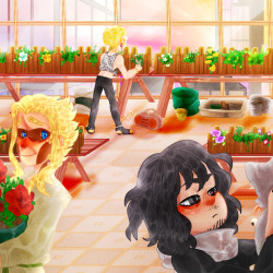 evieebun125:  Aizawa and Yamada helping Yagi out with his garden