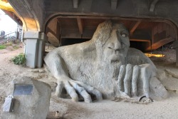 sixpenceee:  The Fremont Troll in Seattle Washington. This public