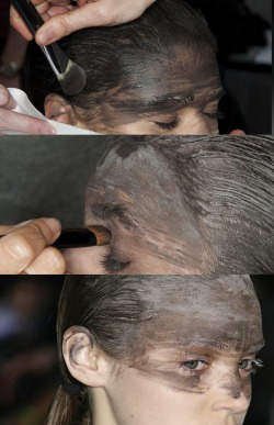 dustulator:  makeup at Kris Van Assche F/W 09 