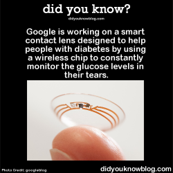 did-you-kno:  Google is working on a smart contact lens designed