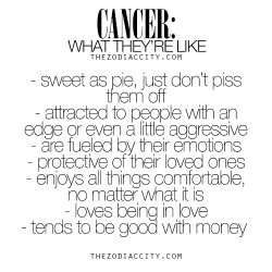 zodiaccity:  Repost - Cancer: What They’re Like. For much more
