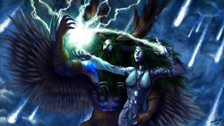 night-elves-people:    Wrath of Nature - Malfurion and Tyrande by