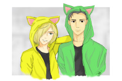kittycat-plisetsky:The cat hoodies were the cutest thing, so