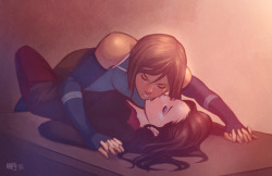 red-is-here:  Korra x Asami. Fuente: http://danbooru.donmai.us/posts/1983295?tags=asami_sato